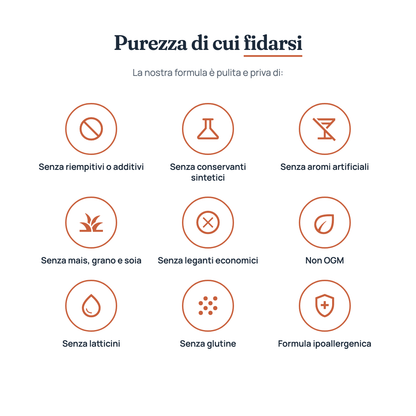 Purezza di cui fidarsi: formula senza riempitivi